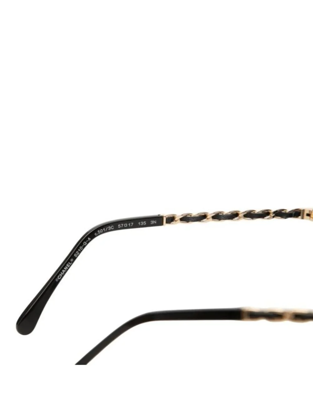 Chanel CC Logo Sunglasses Eyewear Black Gold Acetate Plating
